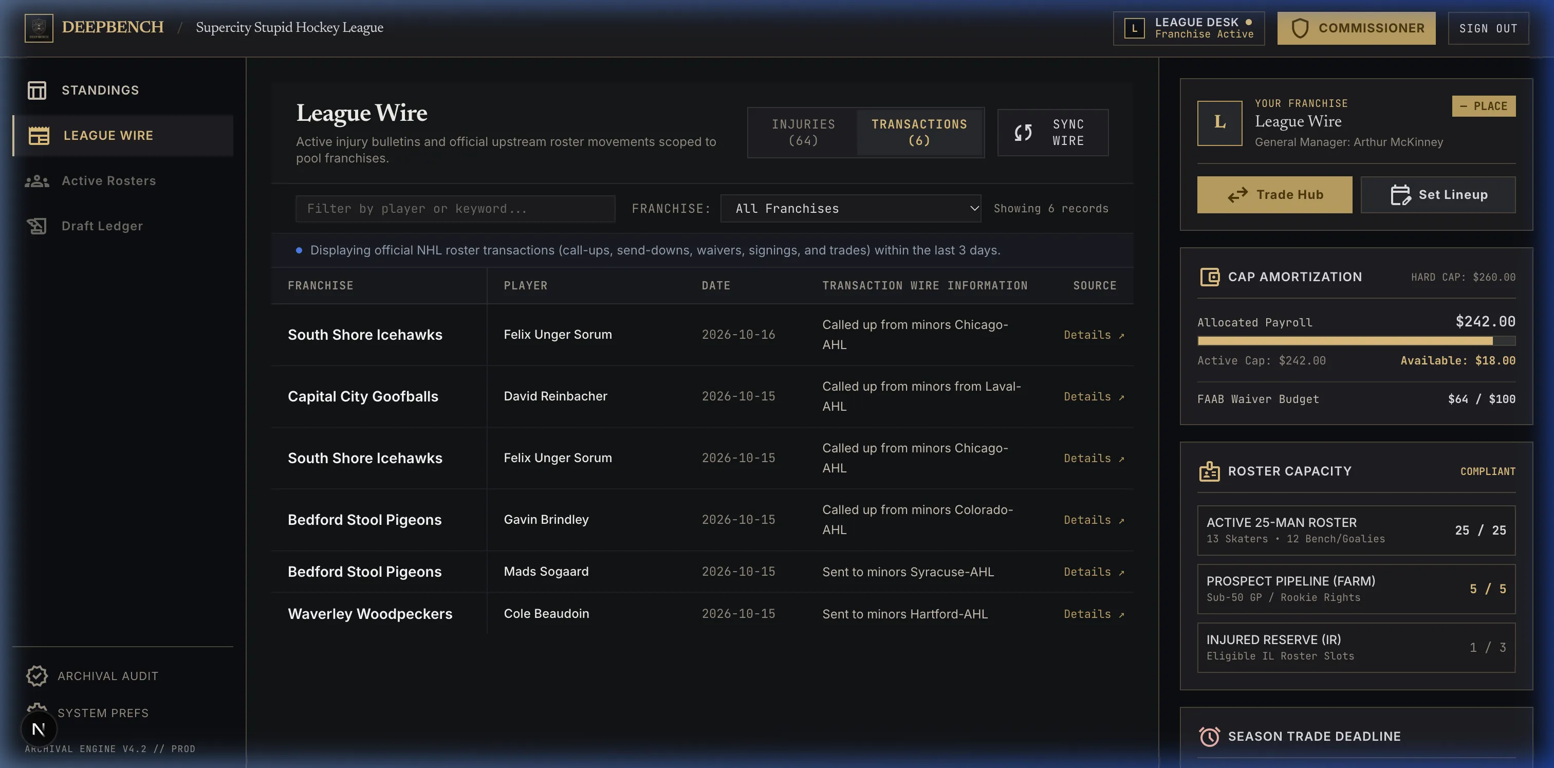 Recent Transactions